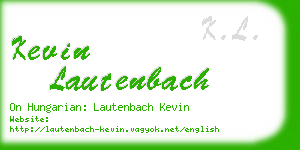 kevin lautenbach business card